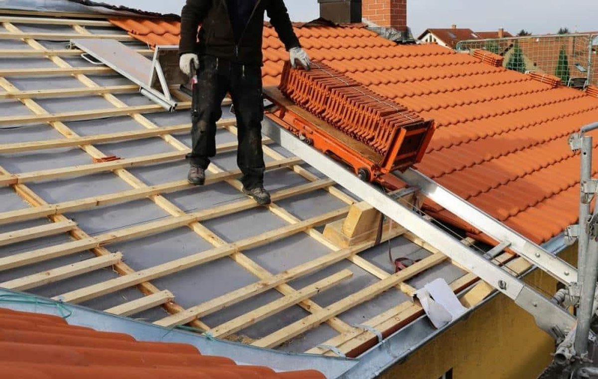 Chantier de couverture mené par T.E. COUVERTURE